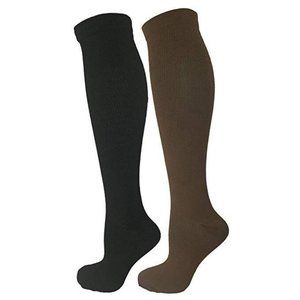 Black & Brown 2 Pair Large/X-Large Ladies Compress
